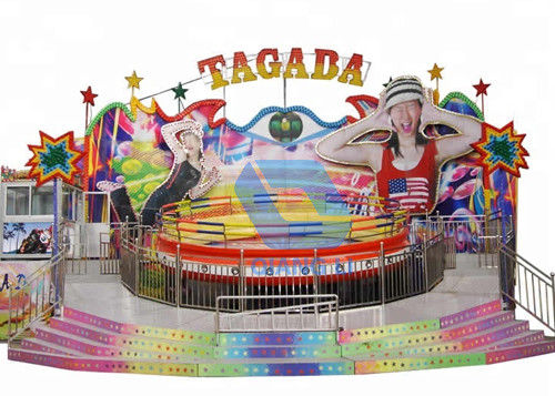 O parque temático do carnaval do divertimento monta passeios do Funfair da plataforma giratória de Tagada do disco no reboque fornecedor